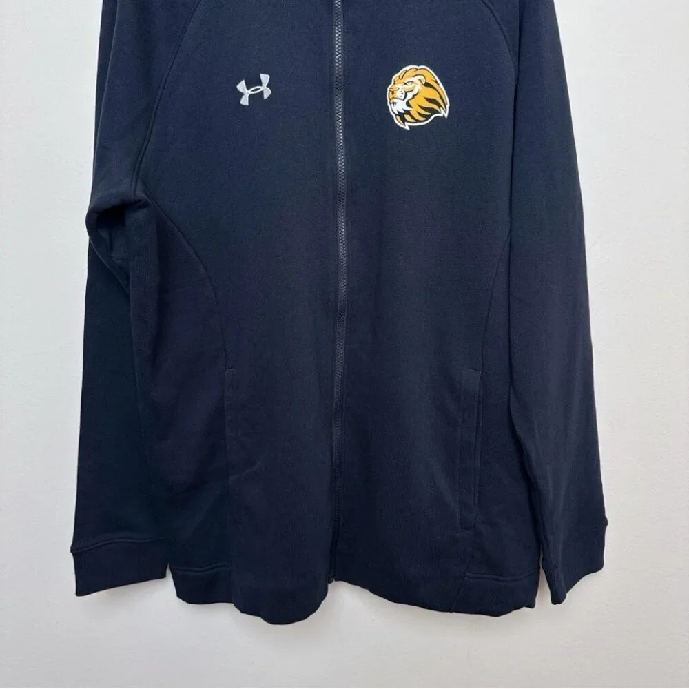 Under Armour Mens Large Cold Gear Hooded Full Zip Micro Fleece Liner Jacket